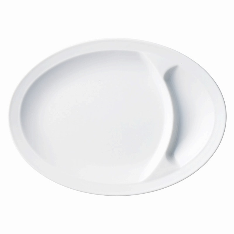 金正陶器 UW白中華 9吋仕切り皿 1個(ご注文単位1個)【直送品】