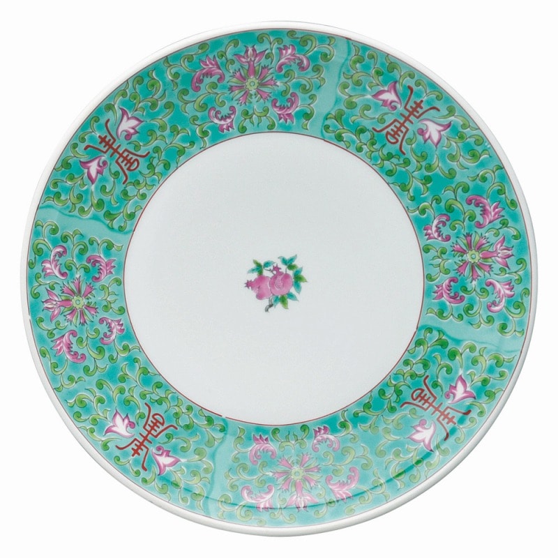 金正陶器 緑彩宝華 9.0皿 1個(ご注文単位1個)【直送品】