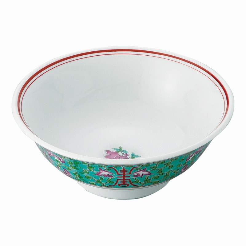 金正陶器 緑彩宝華 高台6.3丼 1個(ご注文単位1個)【直送品】