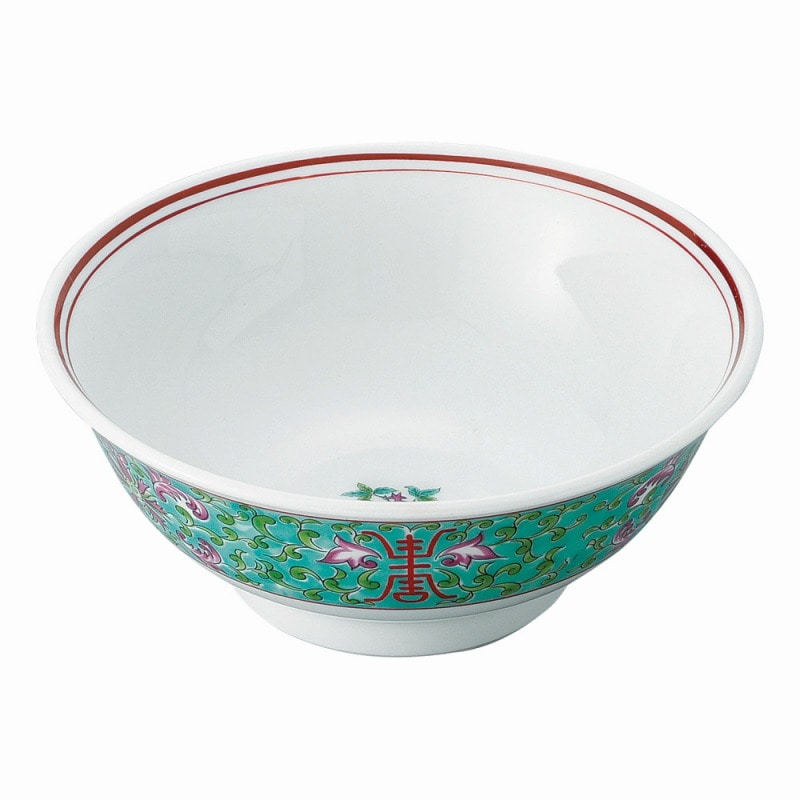 金正陶器 緑彩宝華 高台6.5丼 1個(ご注文単位1個)【直送品】