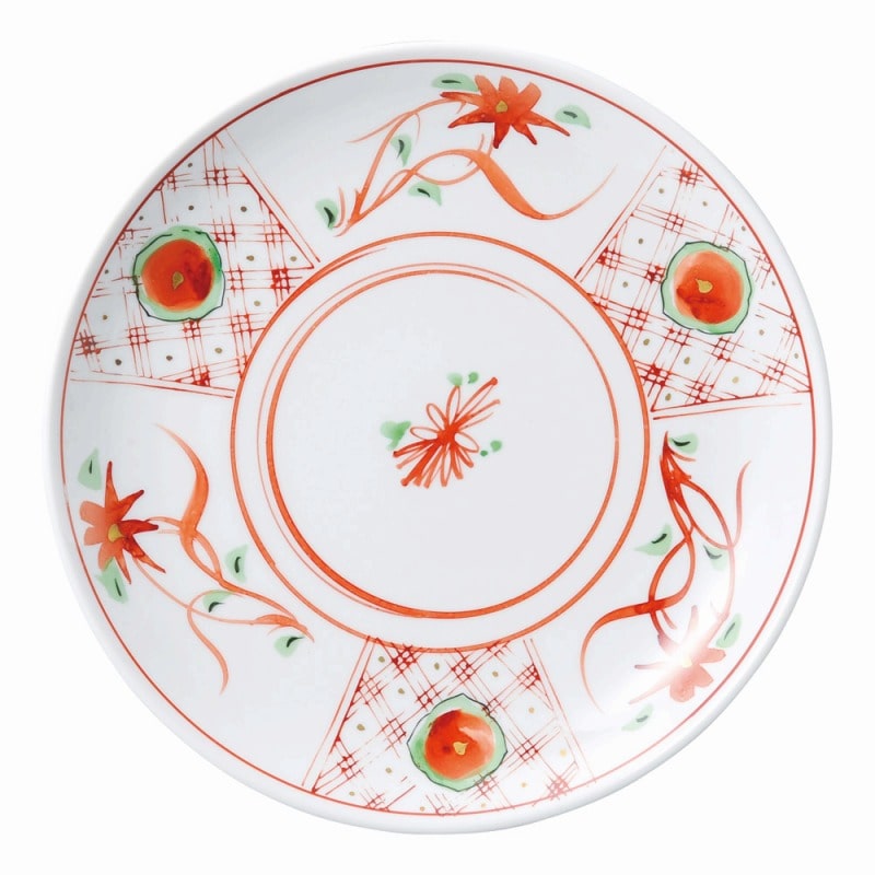 金正陶器 手描華紋 9吋メタ丸皿 1個(ご注文単位1個)【直送品】