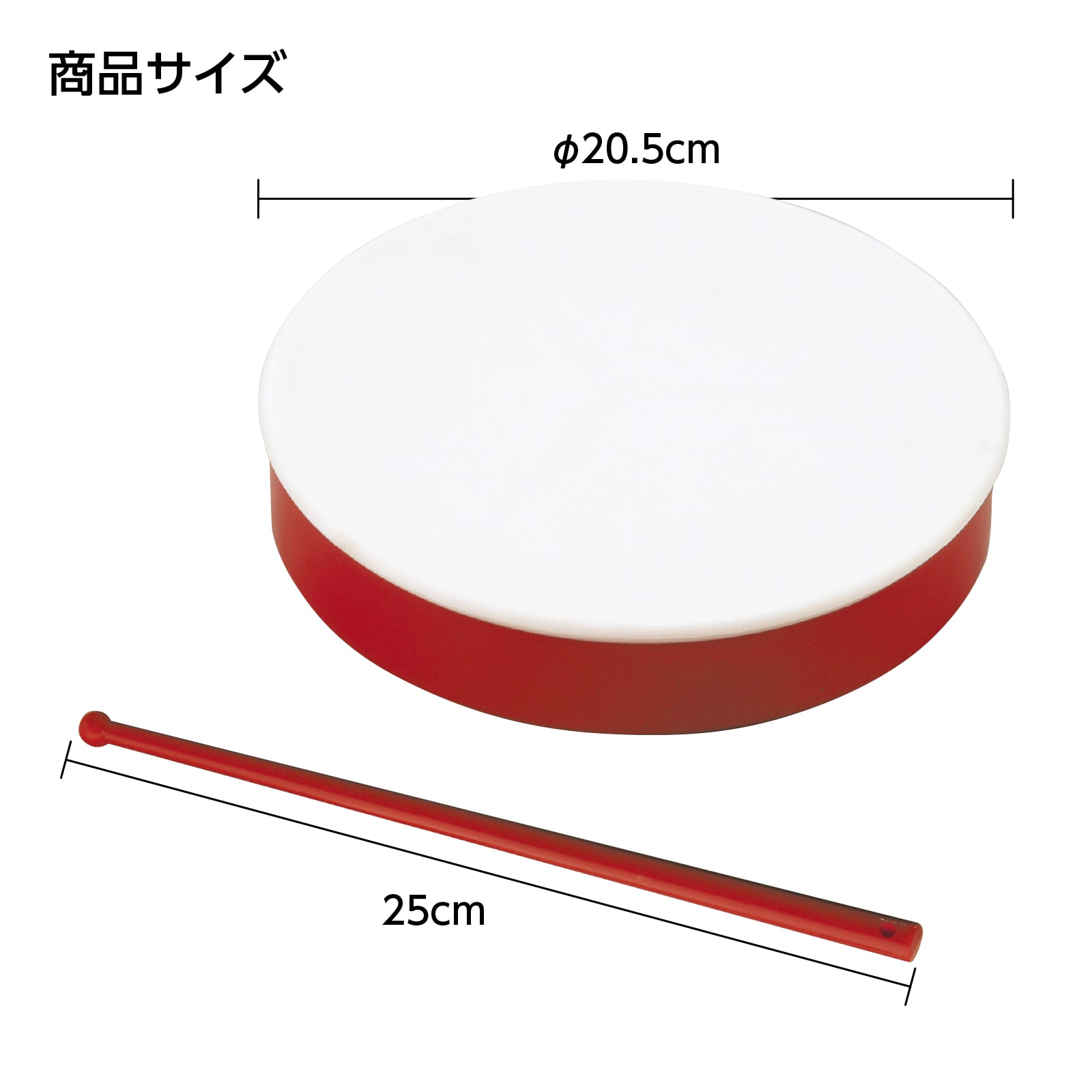 ㈱アーテックプラ製たいこ　J　赤 1個（ご注文単位1個）【直送品】