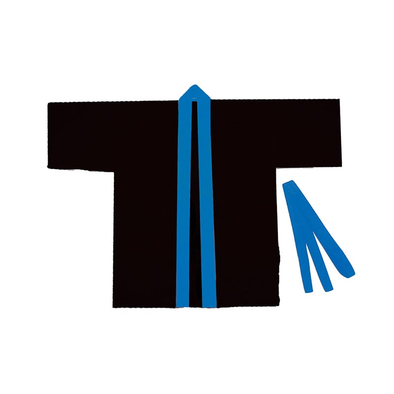 ㈱アーテックカラー不織布ハッピ 子供用 J 黒(青襟) 1枚(ご注文単位1枚)【直送品】