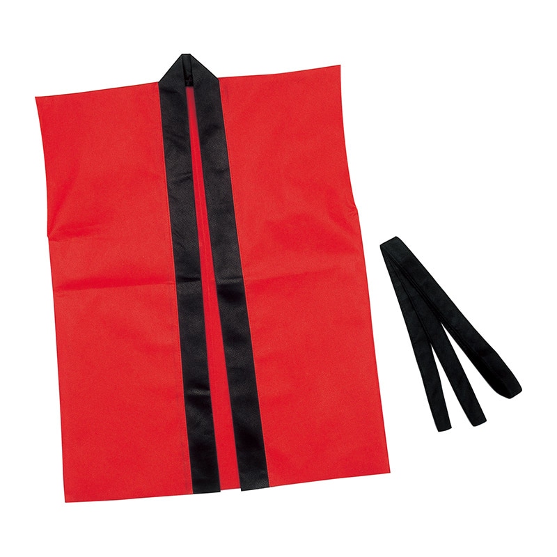 ㈱アーテックカラー不織布ハッピ子供用袖無 J 赤 1枚(ご注文単位1枚)【直送品】