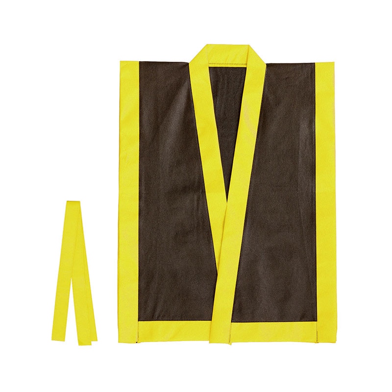 ㈱アーテックカラー不織布 エイサー打掛 黒(襟黄)J 帯付 1枚(ご注文単位1枚)【直送品】