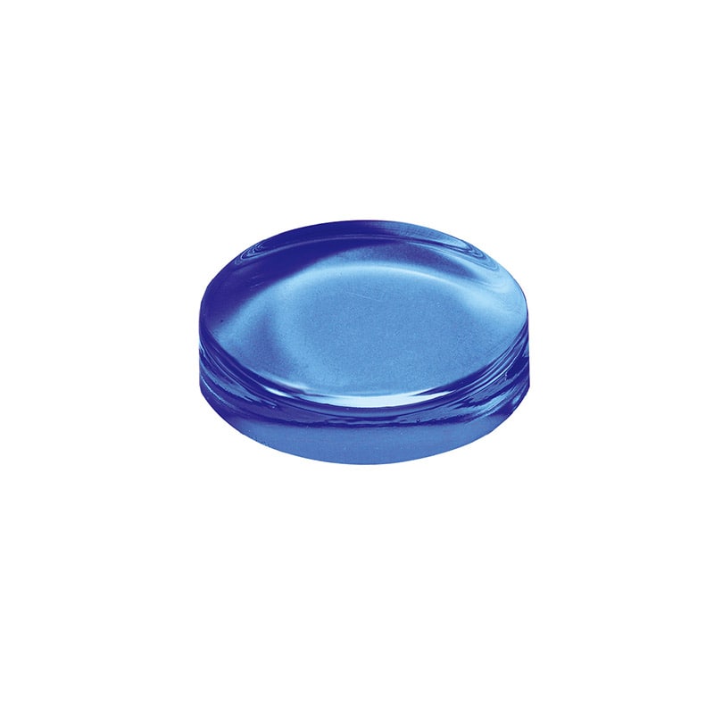 ㈱アーテッククリスタルペーパウェイト 丸型ブルー 75φ×12mm 1個(ご注文単位1個)【直送品】