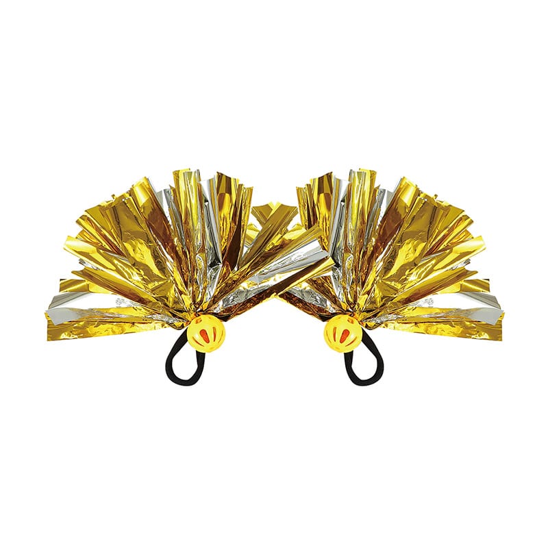 ㈱アーテック鈴付き　らくらくチアポンポン　ゴールドシルバー 1組（ご注文単位1組）【直送品】