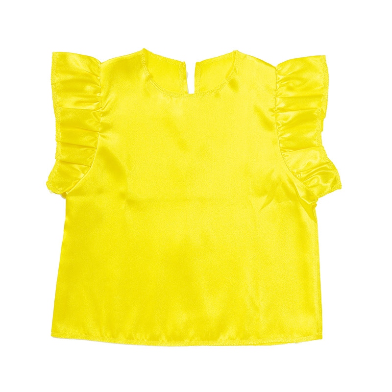 ㈱アーテックソフトサテン フリフリシャツ 黄 1枚(ご注文単位1枚)【直送品】