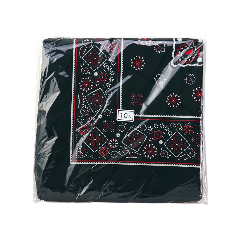 ㈱アーテックバンダナ 黒 10枚組 1セット(ご注文単位1セット)【直送品】