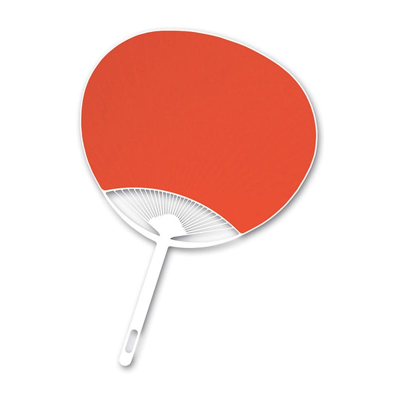 ㈱アーテックカラーうちわ　赤 1本（ご注文単位1本）【直送品】