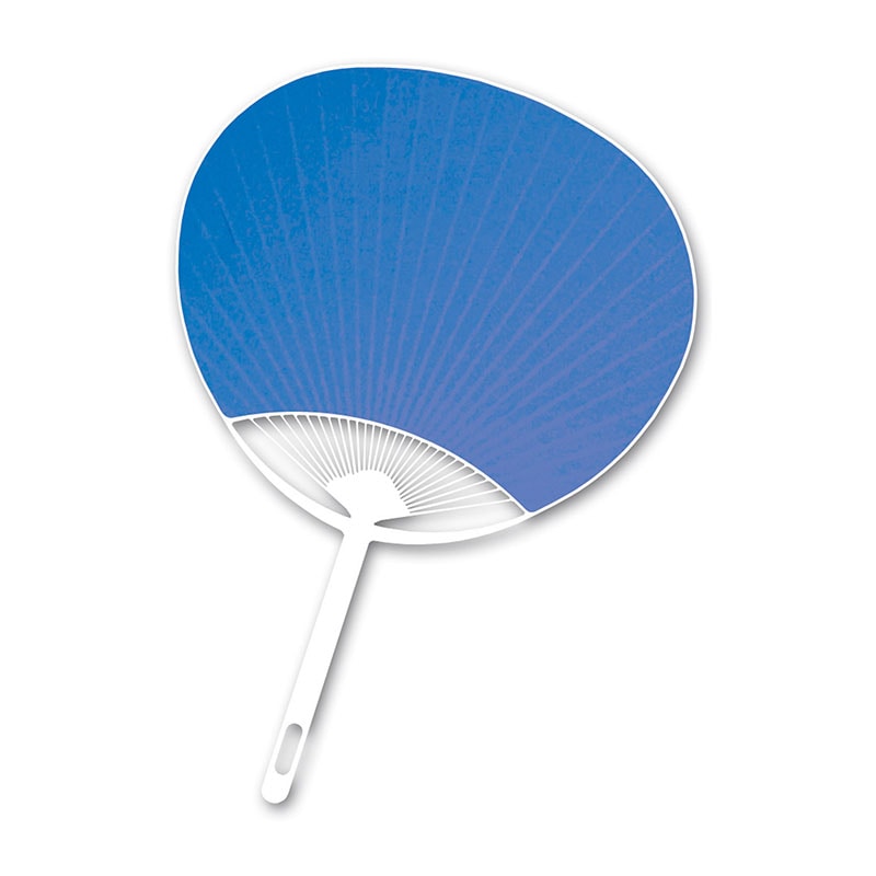 ㈱アーテックカラーうちわ　青 1本（ご注文単位1本）【直送品】