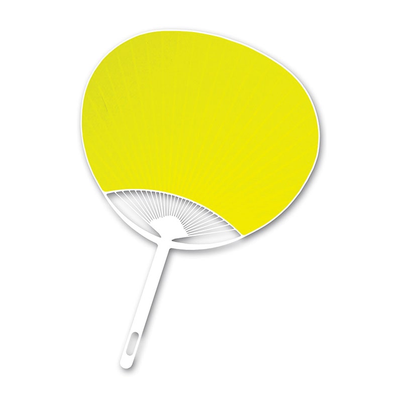 ㈱アーテックカラーうちわ　黄 1本（ご注文単位1本）【直送品】