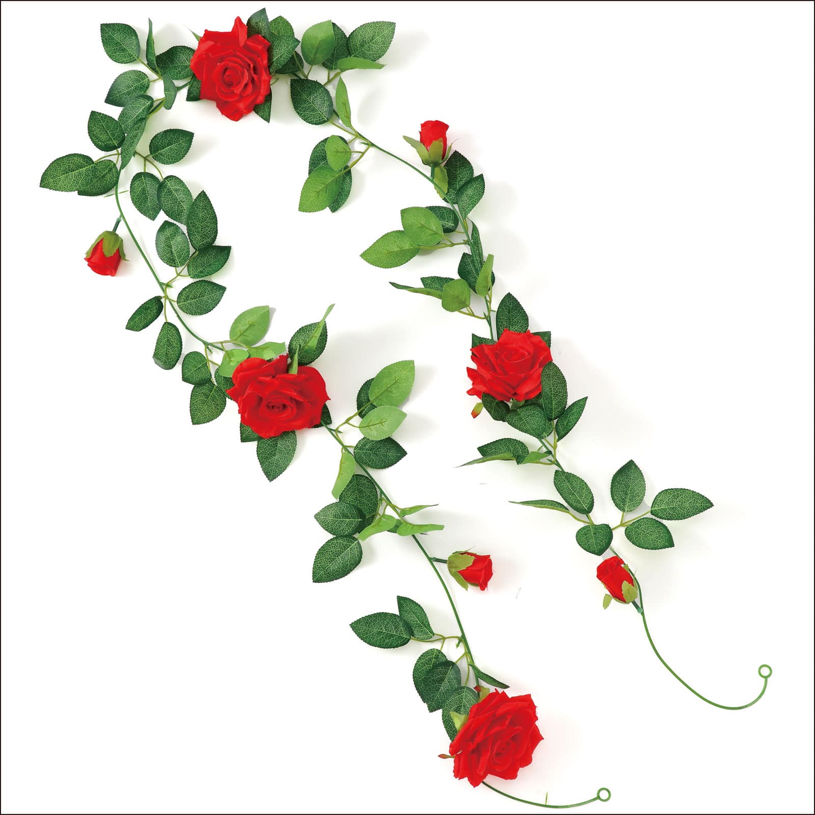 ㈱アーテックフェイクグリーン ガーランド バラ 赤 1個(ご注文単位1個)【直送品】