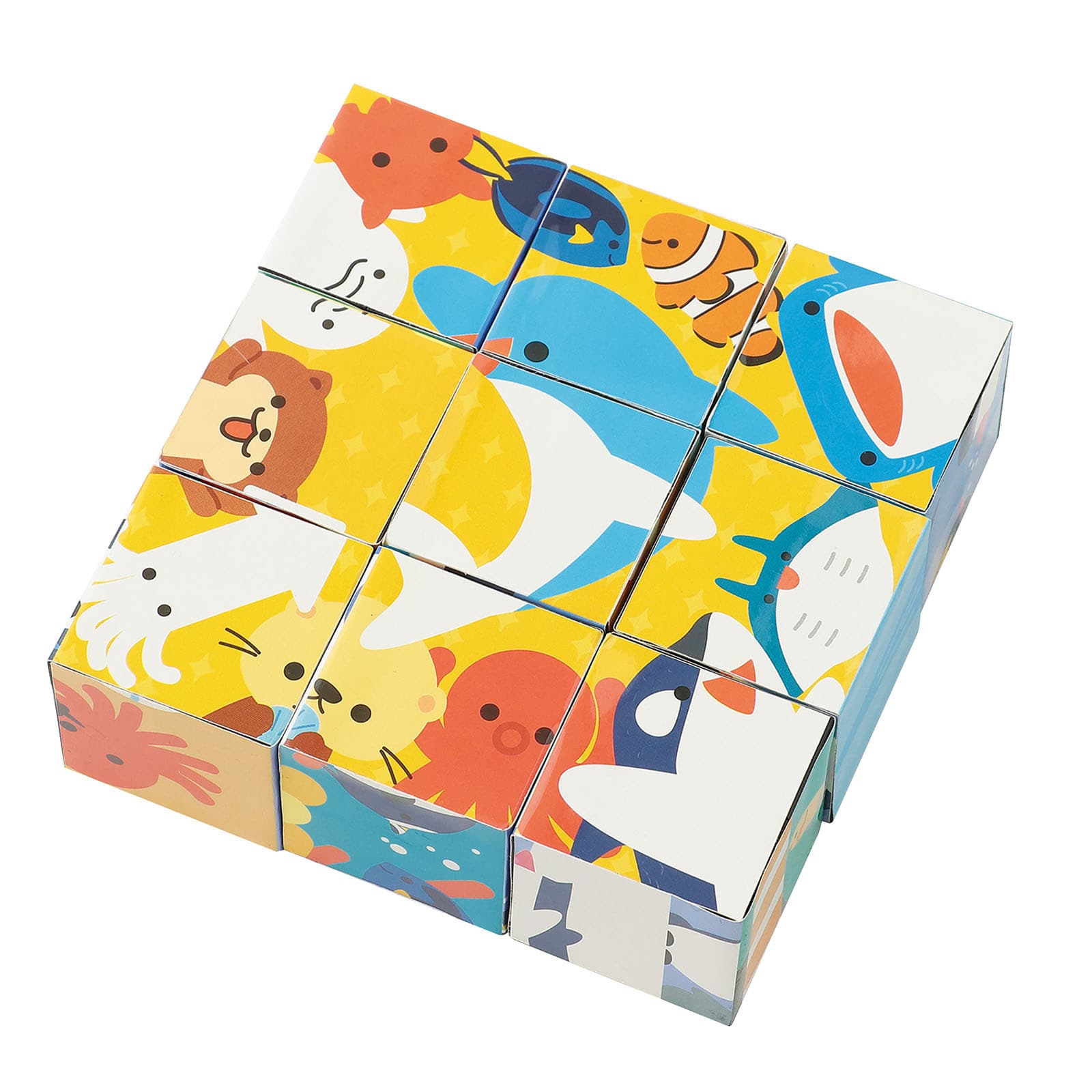 ㈱アーテック アニマルキューブパズル うみのいきもの1個(ご注文単位1個)【直送品】