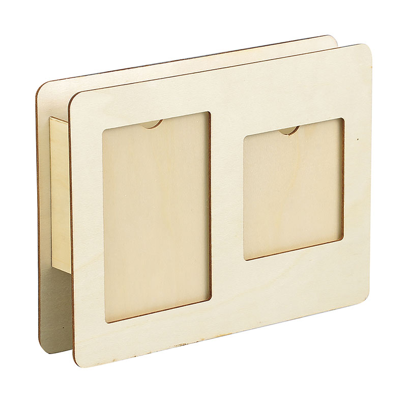 ㈱アーテック 木製小物入れ 2ポケット1個(ご注文単位1個)【直送品】