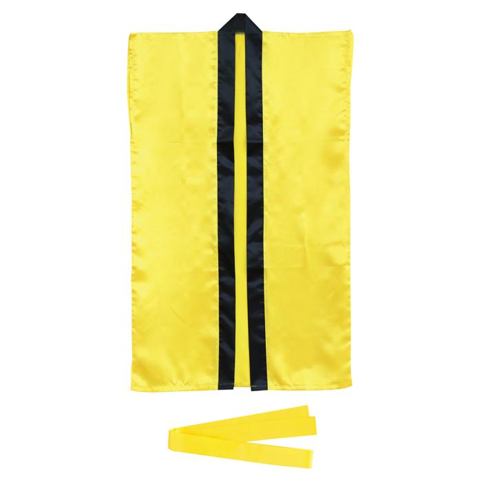 ㈱アーテック ソフトサテンロングハッピ M 黄(ハチマキ付)1個（ご注文単位1個）【直送品】