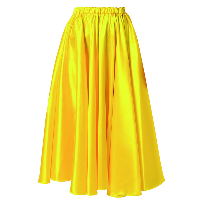 ㈱アーテック ソフトサテンロングスカート 黄 L1個（ご注文単位1個）【直送品】