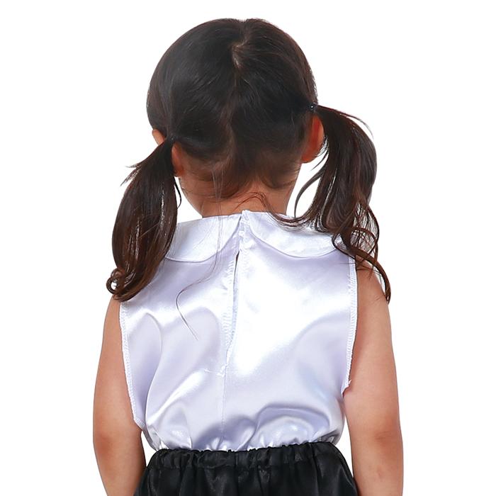 ㈱アーテック ソフトサテン シャツ 丸襟付 C 白1枚(ご注文単位1枚)【直送品】