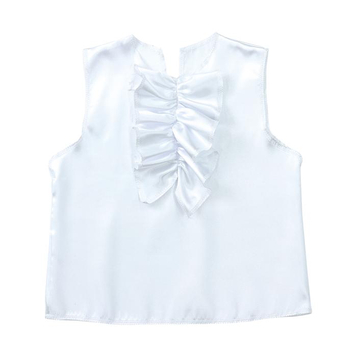 ㈱アーテック ソフトサテン シャツ 前フリル J 白1枚（ご注文単位1枚）【直送品】