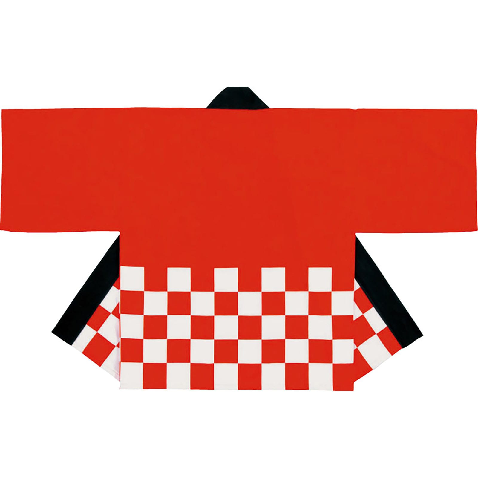 ㈱アーテック カラー市松袢天レッド1着（ご注文単位1着）【直送品】