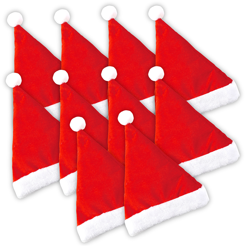 アーテック クリスマス サンタ帽子 大人用10枚組 1個（ご注文単位1個）【直送品】