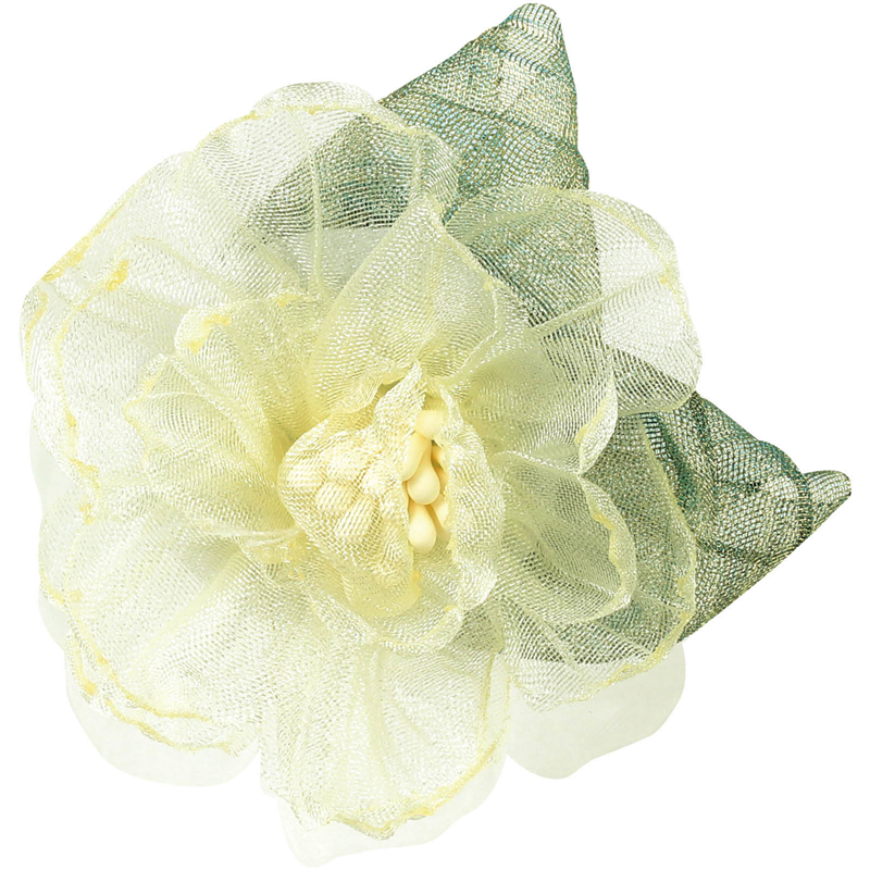 アーテック コサージュ レースフラワー イエロー 1個（ご注文単位1個）【直送品】