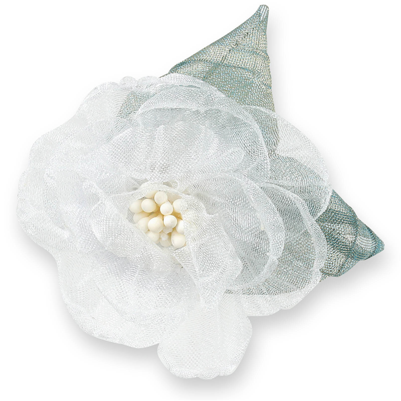 アーテック コサージュ レースフラワー ホワイト 1個（ご注文単位1個）【直送品】