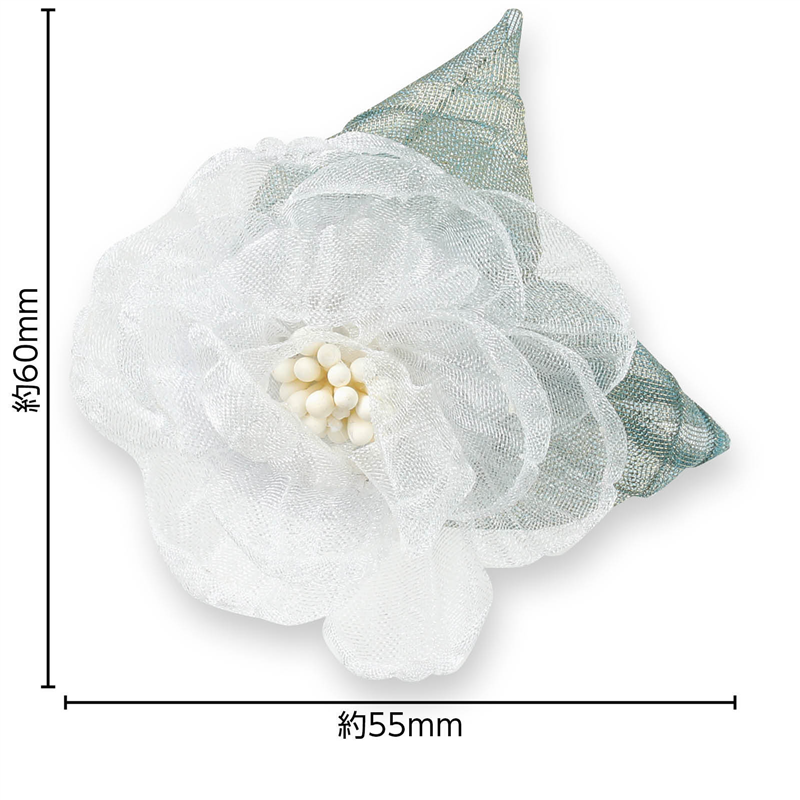 アーテック コサージュ レースフラワー ホワイト 1個（ご注文単位1個）【直送品】