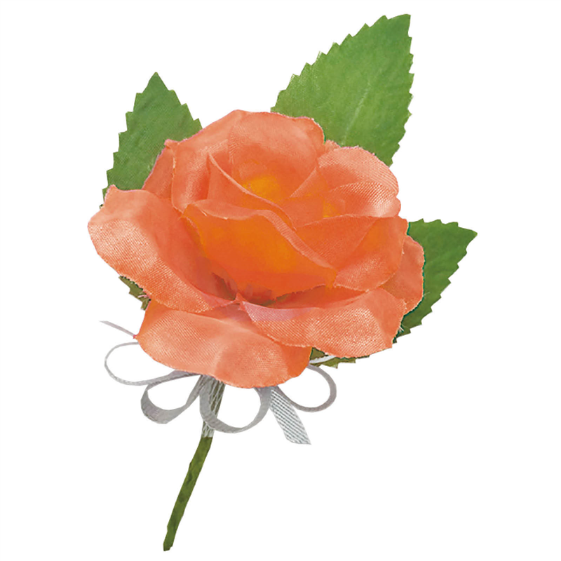 アーテック コサージュ ミニバラ オレンジ 1個（ご注文単位1個）【直送品】