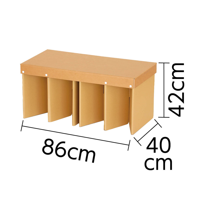アーテック 折りたたみダンボールベンチ 1個(ご注文単位1個)【直送品】