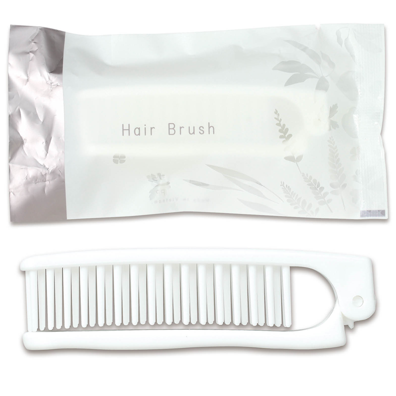 アーテック 使い捨て袋入り2つ折りヘアブラシ 1個（ご注文単位1個）【直送品】