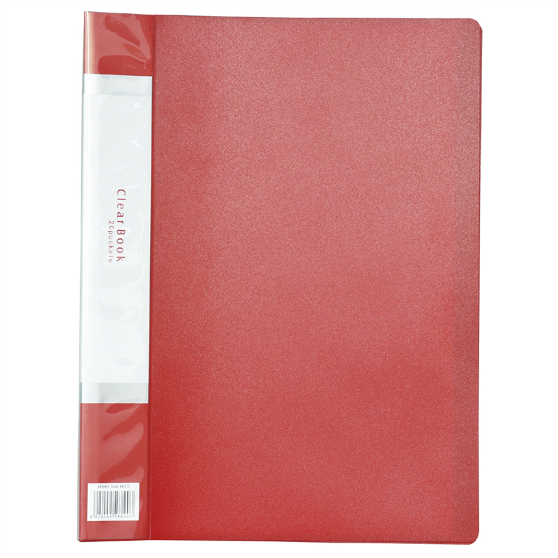 アーテック クリアブックB 厚 A4 20ポケット レッド10冊パック 1個（ご注文単位1個）【直送品】