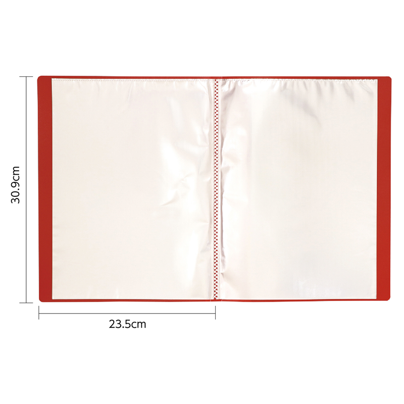 アーテック クリアブックB 厚 A4 20ポケット レッド10冊パック 1個（ご注文単位1個）【直送品】