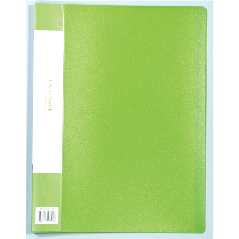 アーテック クリアブックB 厚 A4 20ポケットグリーン 10冊パック 1個（ご注文単位1個）【直送品】