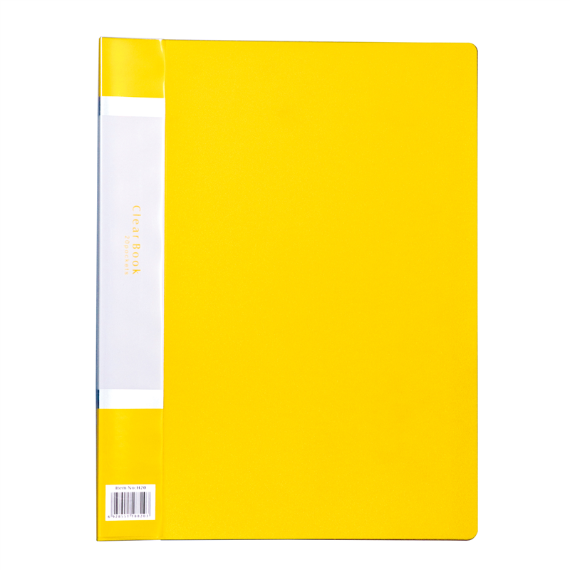 アーテック クリアブックB 厚 A4 20ポケット イエロー10冊パック 1個（ご注文単位1個）【直送品】