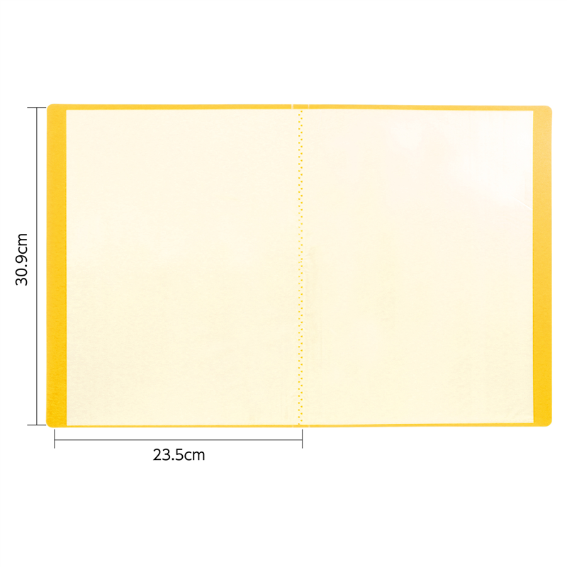 アーテック クリアブックB 厚 A4 20ポケット イエロー10冊パック 1個（ご注文単位1個）【直送品】