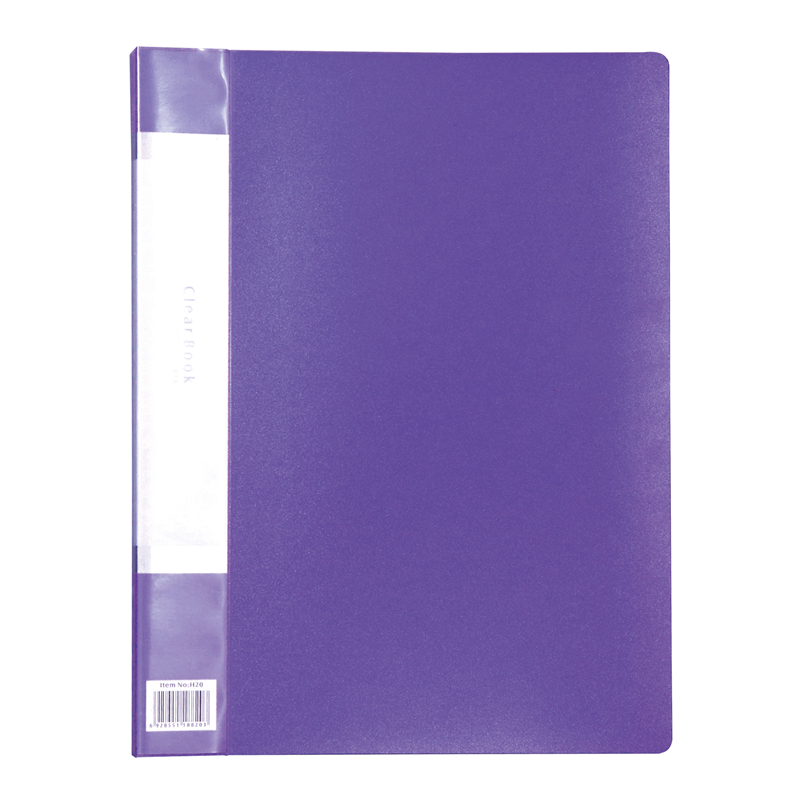アーテック クリアブックB 厚 A4 20ポケット パープル10冊パック 1個（ご注文単位1個）【直送品】