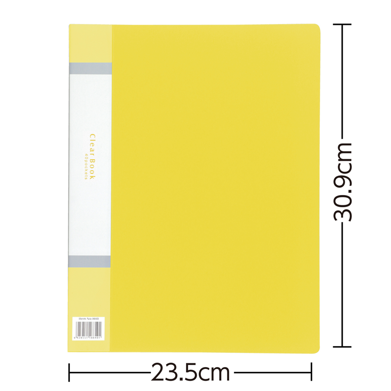 アーテック クリアブックA4横入れ(32ポケット)イエロー10冊パック 1個（ご注文単位1個）【直送品】