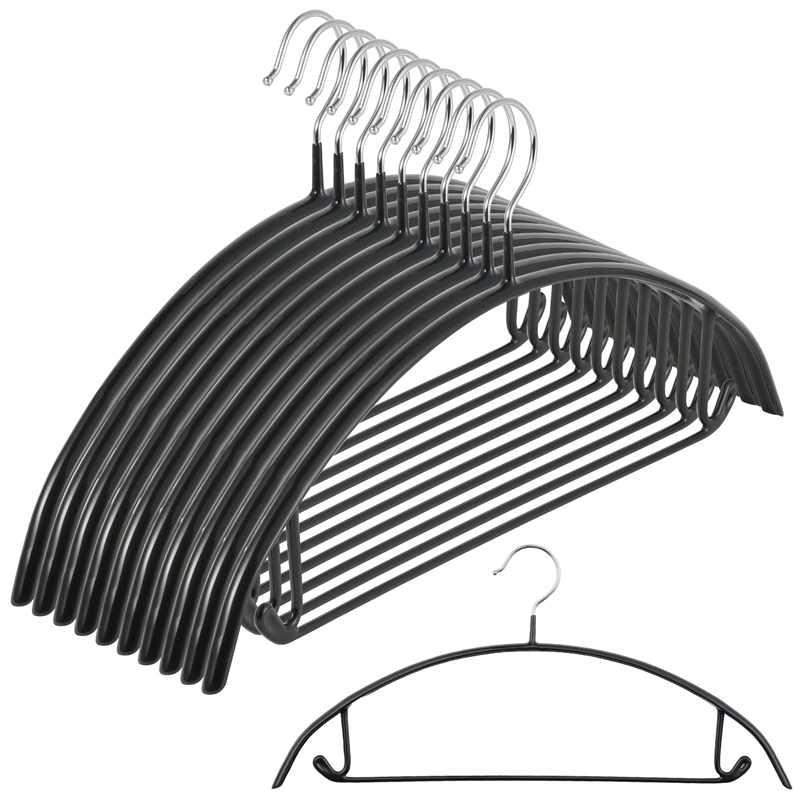 アーテック すべり止めアーチ型ハンガー 10本 黒 1個（ご注文単位1個）【直送品】