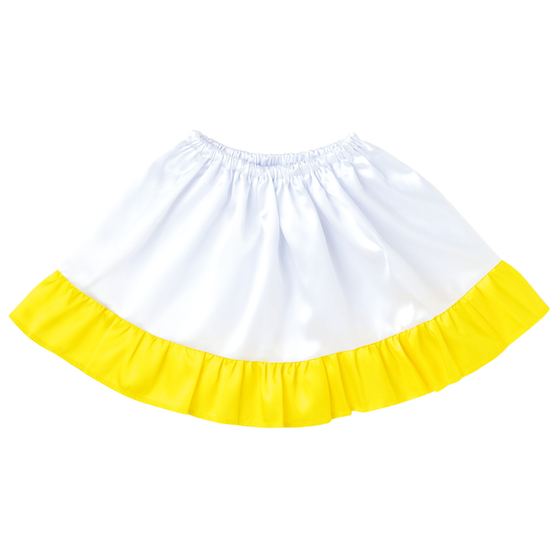アーテック ソフトサテン 裾フリルスカート 黄 1個（ご注文単位1個）【直送品】