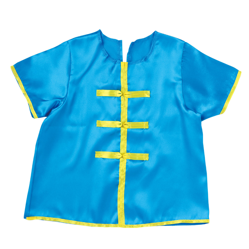 アーテック ソフトサテン チャイナシャツ 青 C 1個（ご注文単位1個）【直送品】