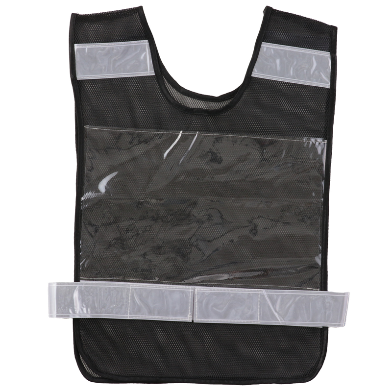 アーテック 反射ビブスベスト(A4ゼッケンクリアポケット付き)ブラック 1個（ご注文単位1個）【直送品】