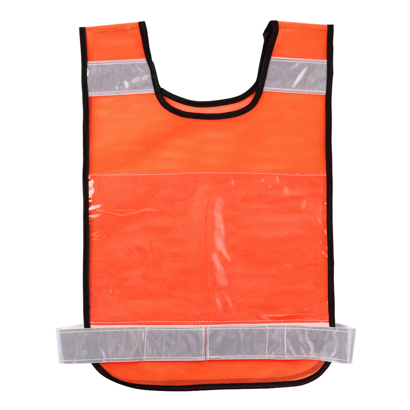 アーテック 反射ビブスベスト(A4ゼッケンクリアポケット付き) オレンジ 1個（ご注文単位1個）【直送品】