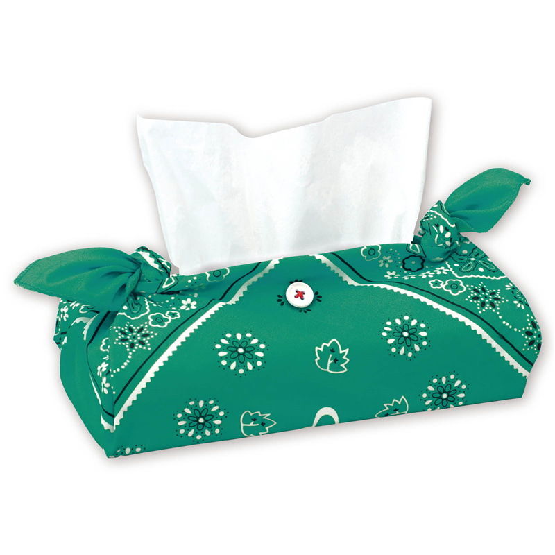 アーテック バンダナティッシュボックスカバー 緑 1個（ご注文単位1個）【直送品】