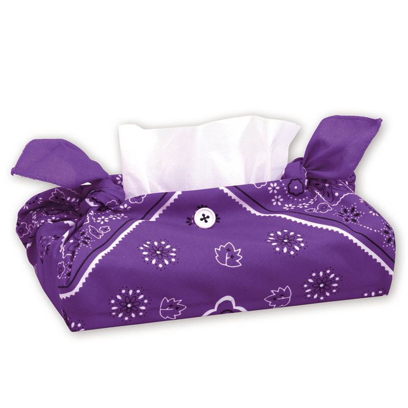 アーテック バンダナティッシュボックスカバー 紫 1個（ご注文単位1個）【直送品】