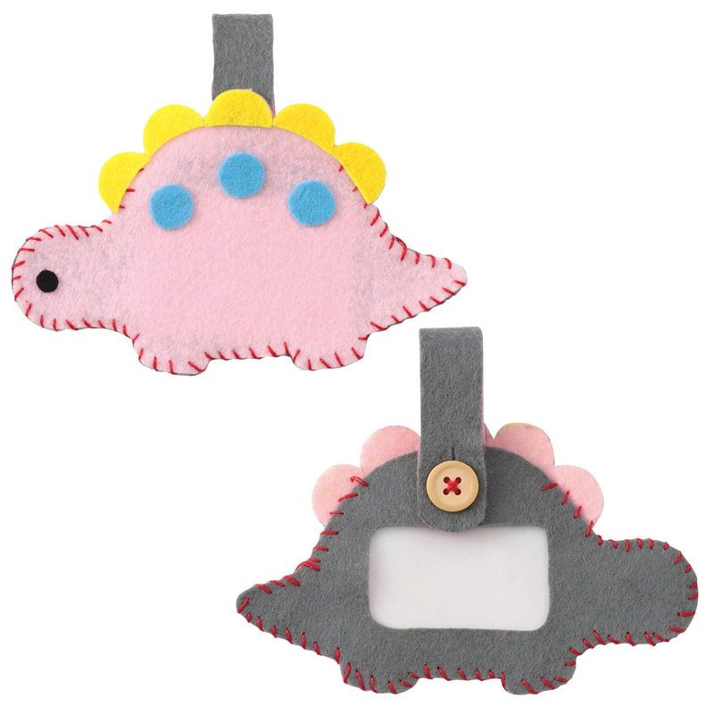 アーテック フェルトでつくるネームワッペン グレー×ピンク 1個（ご注文単位1個）【直送品】