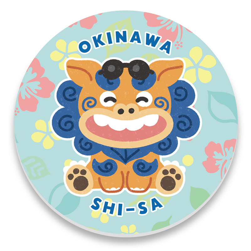 アーテック 白雲石コースター シーサー×青 1個（ご注文単位1個）【直送品】