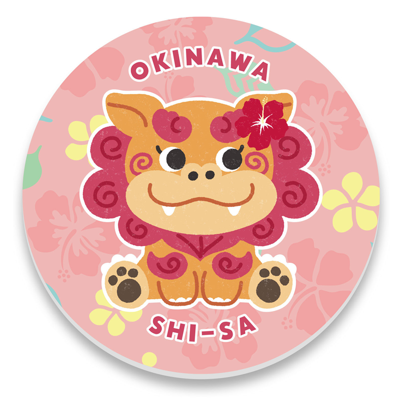 アーテック 白雲石コースター シーサー×赤 1個（ご注文単位1個）【直送品】