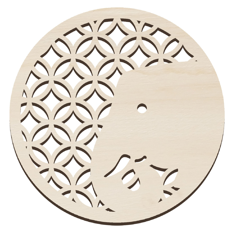 アーテック 木製コースター φ100mm ゾウ 1個（ご注文単位1個）【直送品】