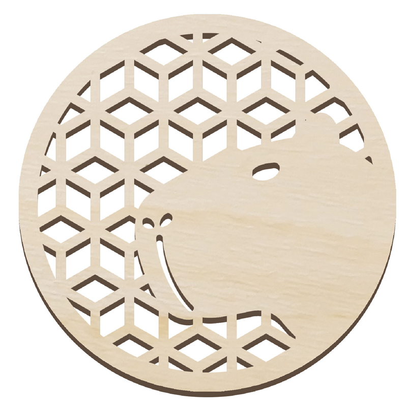 アーテック 木製コースター φ100mm カピバラ 1個（ご注文単位1個）【直送品】